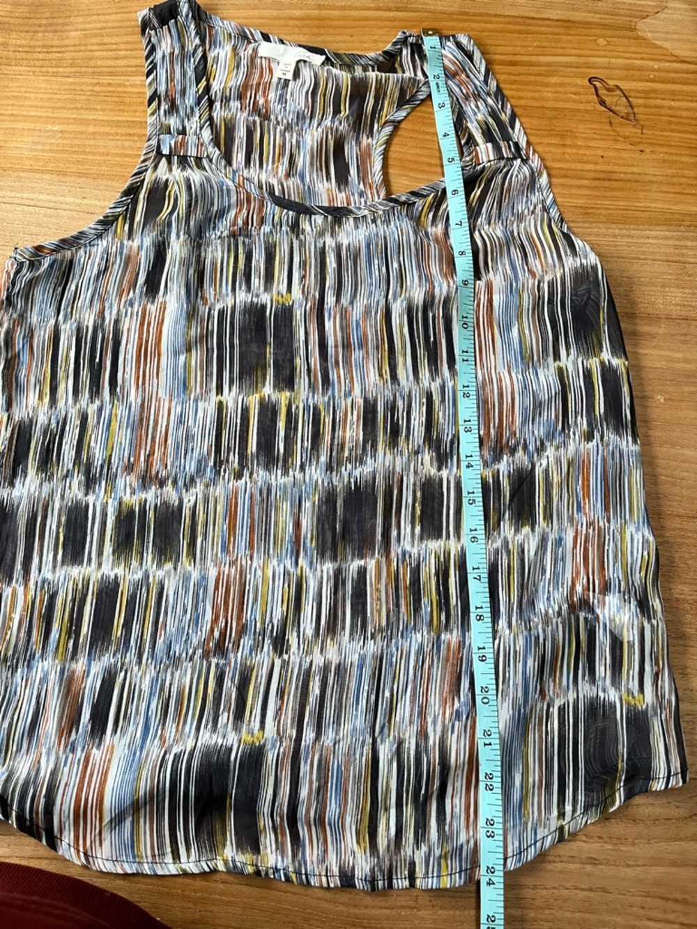 Lush Multi-Color Brushstroke Sleeveless Shell Camisole Top Breezy - Size M - Picture 6 of 6